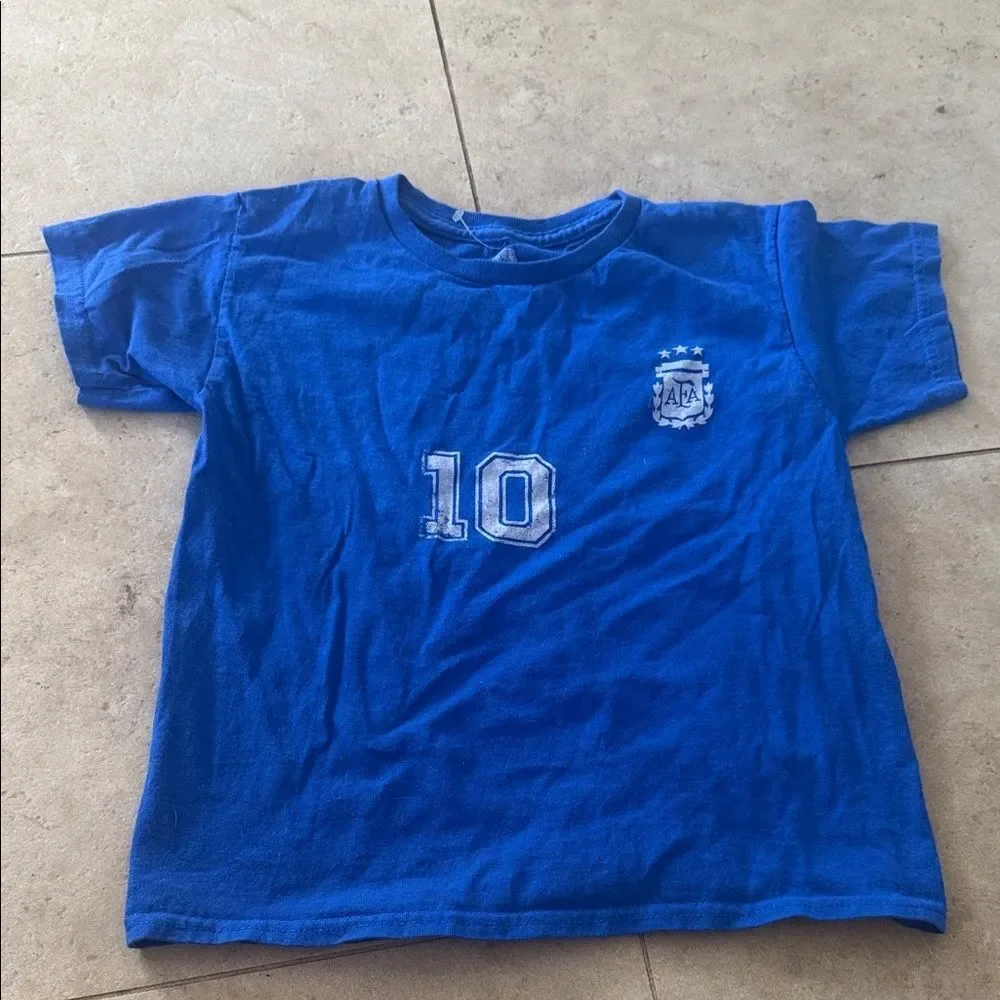 Blue Kids Shirt with Number 10 MESSI - Size Small T Shirt